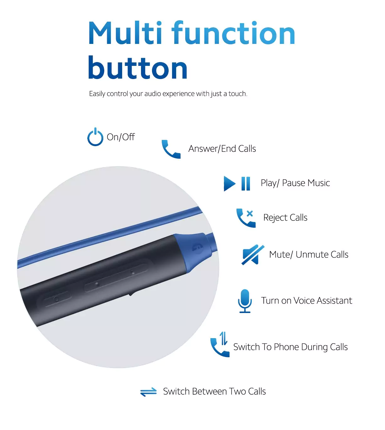 zopic Redmi SonicBass Neckband Wireless in Ear Earphones with Mic Noise Cancellation, IPX4 Splash & Sweat Proof, Multi-Point Dual Pairing, Light-Weight Neckband, Bluetooth 5.0 & Up to 12 hrs of Playback Time