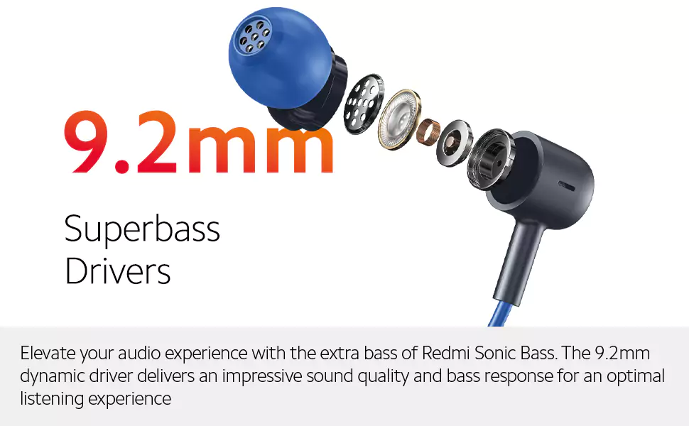 zopic Redmi SonicBass Neckband Wireless in Ear Earphones with Mic Noise Cancellation, IPX4 Splash & Sweat Proof, Multi-Point Dual Pairing, Light-Weight Neckband, Bluetooth 5.0 & Up to 12 hrs of Playback Time