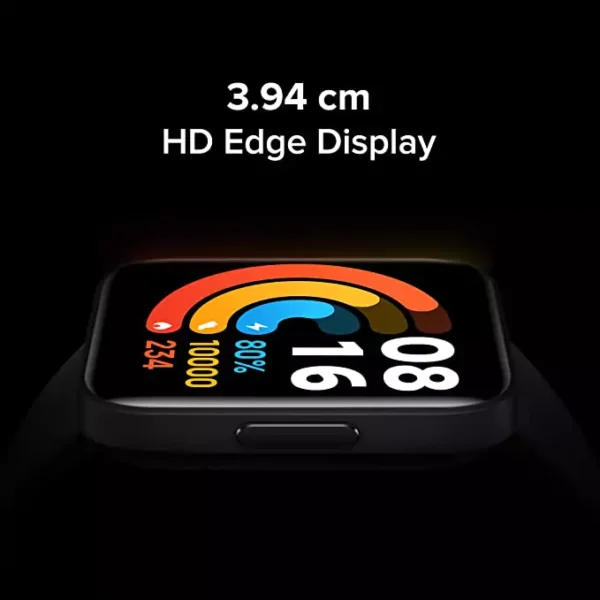 zopic Redmi Watch 2 Lite smartwatch black color - 3.94 cm Large HD Edge Display, Multi-System Standalone GPS, Continuous SpO2, Stress & Sleep Monitoring, 24x7 HR, 5ATM, 120+ Watch Faces, 100+ Sports Modes, Women's Health