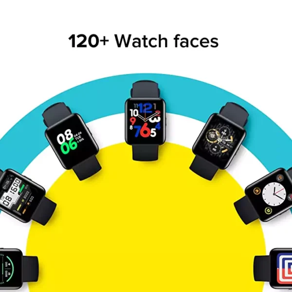 zopic Redmi Watch 2 Lite smartwatch black color - 3.94 cm Large HD Edge Display, Multi-System Standalone GPS, Continuous SpO2, Stress & Sleep Monitoring, 24x7 HR, 5ATM, 120+ Watch Faces, 100+ Sports Modes, Women's Health
