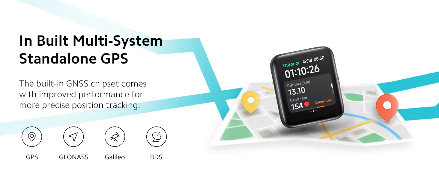 zopic Redmi Watch 2 Lite smartwatch black color - 3.94 cm Large HD Edge Display, Multi-System Standalone GPS, Continuous SpO2, Stress & Sleep Monitoring, 24x7 HR, 5ATM, 120+ Watch Faces, 100+ Sports Modes, Women's Health