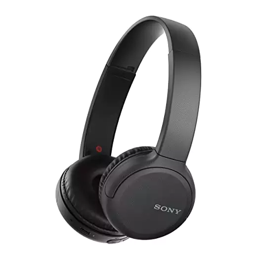 zopic Sony WH-CH510 Headphone black color Bluetooth Wireless On Ear 35 hours of battery, Compact and lightweight, swivel ear cups allow easy portability, Easy hands-free calling and voice assistant commands with microphone