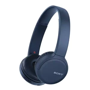 zopic Sony WH-CH510 Headphone blue color Bluetooth Wireless On Ear 35 hours of battery, Compact and lightweight, swivel ear cups allow easy portability, Easy hands-free calling and voice assistant commands with microphone
