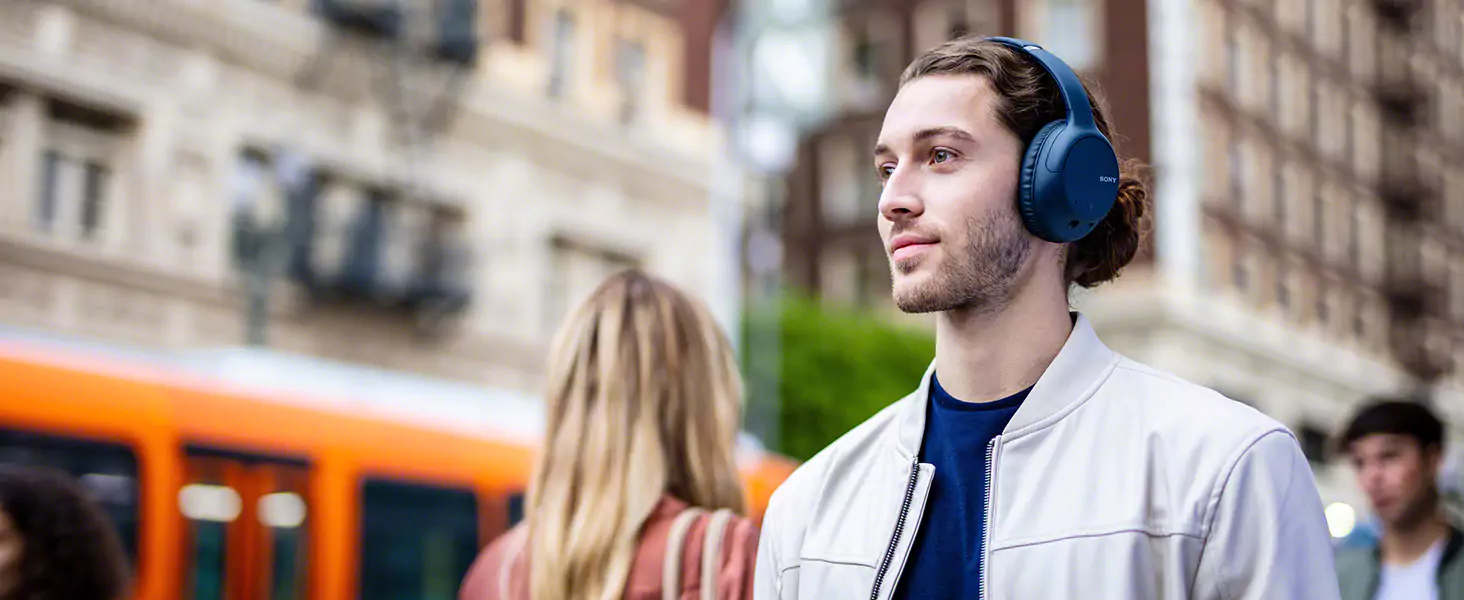 zopic Sony WH-CH710N Headphones Active Noise Cancelling Wireless Bluetooth Over The Ear Headset with Mic for Phone-Call, 35Hrs Battery Life, Aux, Quick Charge and Google Assistant Support for Mobiles