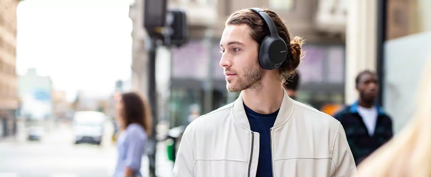 zopic Sony WH-CH710N Headphones Active Noise Cancelling Wireless Bluetooth Over The Ear Headset with Mic for Phone-Call, 35Hrs Battery Life, Aux, Quick Charge and Google Assistant Support for Mobiles