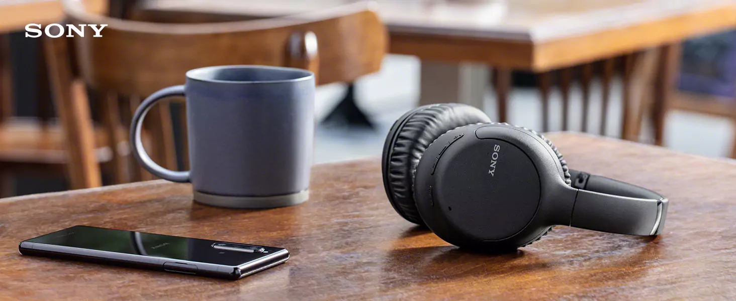zopic Sony WH-CH710N Headphones Active Noise Cancelling Wireless Bluetooth Over The Ear Headset with Mic for Phone-Call, 35Hrs Battery Life, Aux, Quick Charge and Google Assistant Support for Mobiles