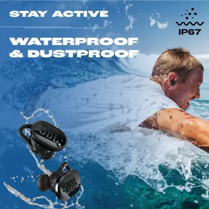 zopic JBL Endurance Race Earbuds True Wireless in Ear Active Sports Earbuds with Mic, 30Hrs Playtime, IP67 Water & Dustproof, Secure fit with Enhancer & Twistlock Design for Running & Workouts (Black Color)
