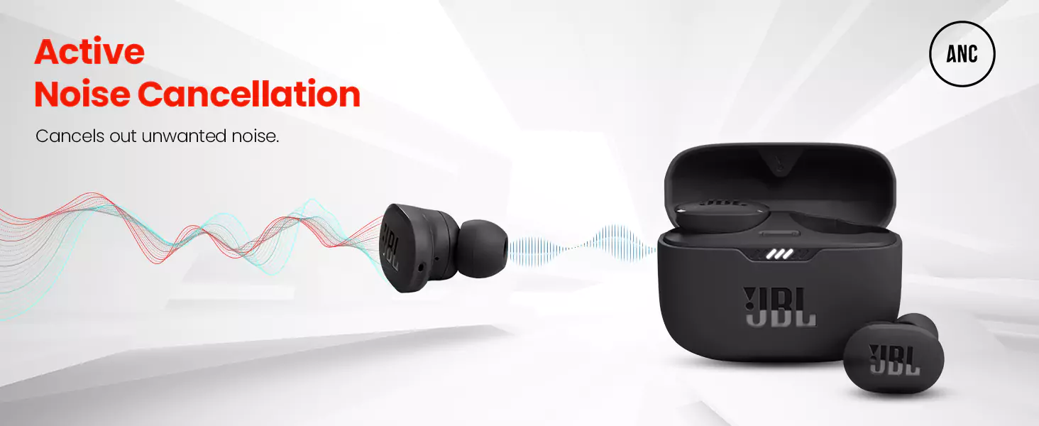 zopic JBL Tune 130NC Earbuds TWS, Active Noise Cancellation Earbuds Upto 40dB, APP - Adjust EQ for Extra Bass, Massive 40Hrs Playtime, Legendary Sound, 4 Mics for Clear Calls, Bluetooth 5.2