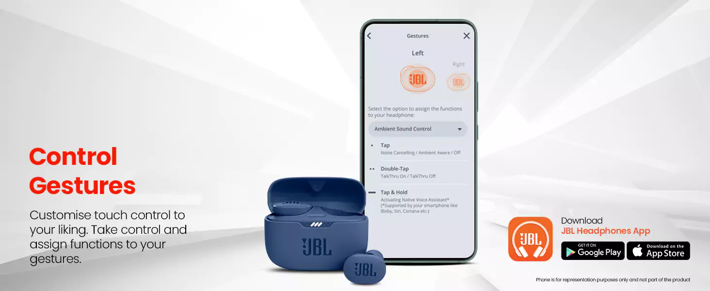 zopic JBL Tune 130NC Earbuds TWS, Active Noise Cancellation Earbuds Upto 40dB, APP - Adjust EQ for Extra Bass, Massive 40Hrs Playtime, Legendary Sound, 4 Mics for Clear Calls, Bluetooth 5.2