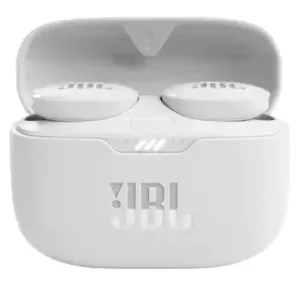 JBL Tune 130NC Earbuds TWS (White Color) Active Noise Cancellation Earbuds Upto 40dB, APP – Adjust EQ for Extra Bass, Massive 40Hrs Playtime, Legendary Sound, 4 Mics for Clear Calls, Bluetooth 5.2