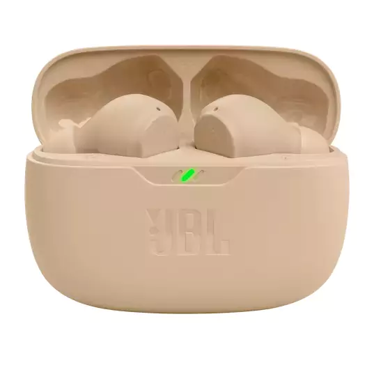 zopic JBL Wave Beam in-Ear Earbuds beige brown color (TWS) with Mic, App for Customized Extra Bass EQ, 32 Hours Battery and Quick Charge, IP54 Water & Dust Resistance, Ambient Aware & Talk-Thru, Google FastPair
