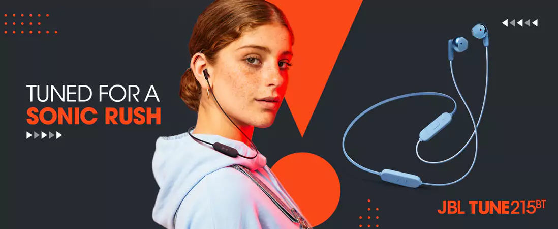 Zopic JBL Tune 215BT in Ear Bluetooth Wireless Neckband 16 Hours Playtime with Quick Charge, Earphones with Mic, 12.5mm Premium Earbuds with Pure Bass, BT 5.0, Dual Pairing, Type C & Voice Assistant Support