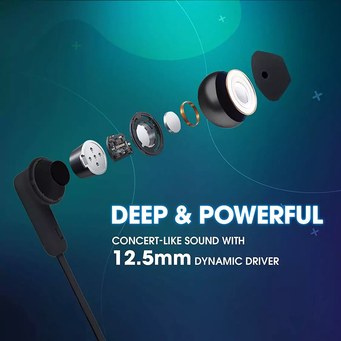 Zopic JBL Tune 215BT in Ear Bluetooth Wireless Neckband 16 Hours Playtime with Quick Charge, Earphones with Mic, 12.5mm Premium Earbuds with Pure Bass, BT 5.0, Dual Pairing, Type C & Voice Assistant Support