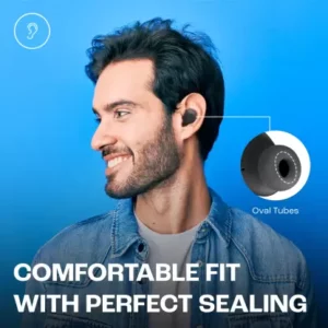 JBL Wave Buds Earbuds (Black Color) in-Ear TWS Wireless Bluetooth with Mic, App for Customized Extra Bass EQ, 32 Hours Battery and Quick Charge, IP54 Water & Dust Resistance, Ambient Aware & Talk-Thru, Google Fast Pair