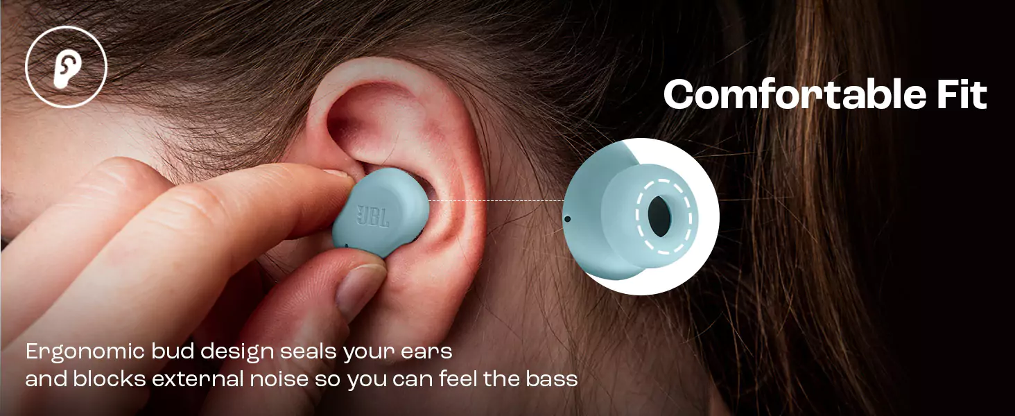 zopic JBL Wave Buds in-Ear Earbuds black color (TWS) with Mic, App for Customized Extra Bass EQ, 32 Hours Battery and Quick Charge, IP54 Water & Dust Resistance, Ambient Aware & Talk-Thru, Google Fast Pair
