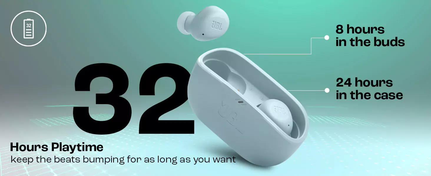 zopic JBL Wave Buds in-Ear Earbuds black color (TWS) with Mic, App for Customized Extra Bass EQ, 32 Hours Battery and Quick Charge, IP54 Water & Dust Resistance, Ambient Aware & Talk-Thru, Google Fast Pair