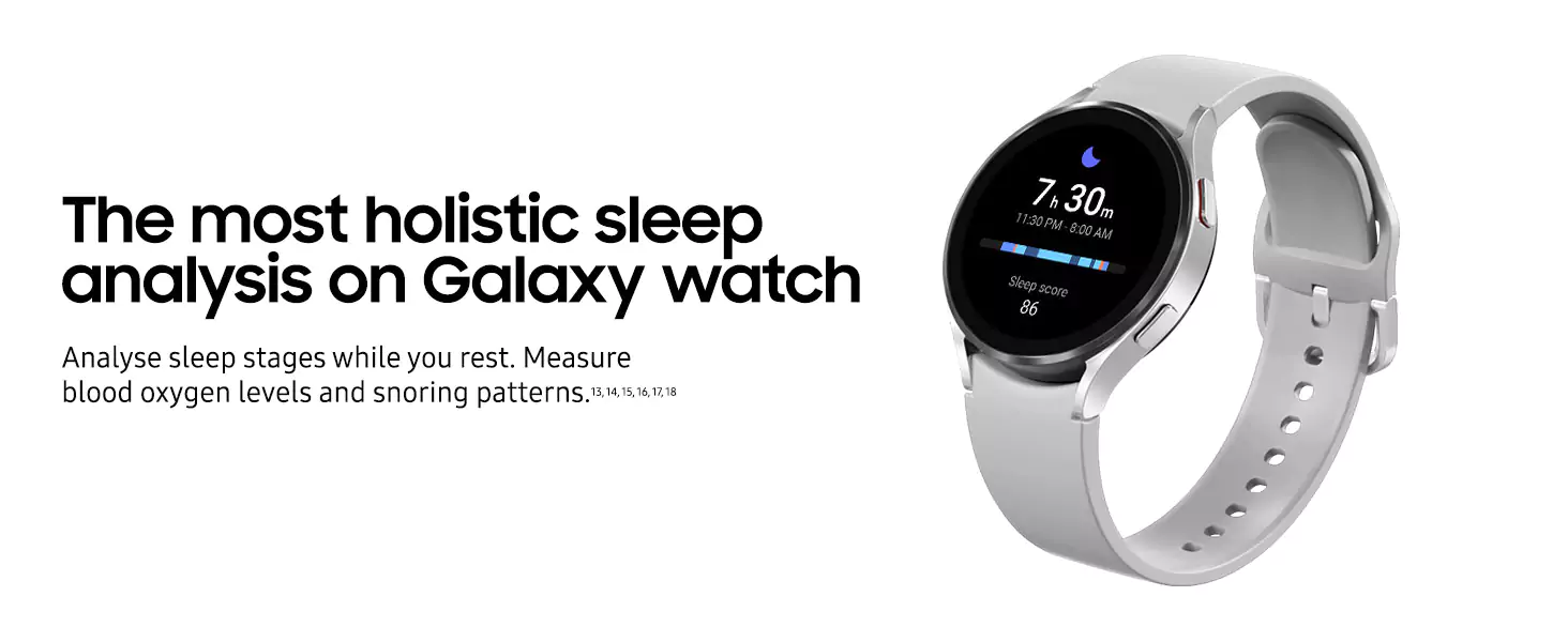 zopic Samsung Galaxy Watch 4 Smartwatch Bluetooth Calling 44mm Only compatible with Android Smartphones (Runs on Wear OS Powered by Samsung) Bioelectrical Impedance Analysis Sensor for Body Composition Analysis, Optical Heart Rate Sensor. Health Monitoring features such as Advanced Sleep Analysis & Women's Health. Enhanced Fitness tracking lets you track 90+ workouts; Enriched App availability and connectivity with Wear OS, Powered by Samsung. Typical Usage Time (Hours): up to 40 Hours. Connectivity Technology: Usb; Item Type Name: Smart Watch; Included Components: ‎Galaxy Watch::Watch Strap::Wireless Charger::Quick Start Quide
