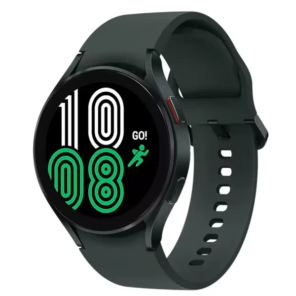 zopic Samsung Galaxy Watch 4 green color Smartwatch Bluetooth Calling 44mm Only compatible with Android Smartphones (Runs on Wear OS Powered by Samsung) Bioelectrical Impedance Analysis Sensor for Body Composition Analysis, Optical Heart Rate Sensor. Health Monitoring features such as Advanced Sleep Analysis & Women's Health. Enhanced Fitness tracking lets you track 90+ workouts; Enriched App availability and connectivity with Wear OS, Powered by Samsung. Typical Usage Time (Hours): up to 40 Hours. Connectivity Technology: Usb; Item Type Name: Smart Watch; Included Components: ‎Galaxy Watch::Watch Strap::Wireless Charger::Quick Start Quide