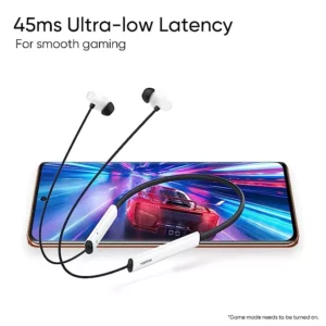realme Buds Wireless 3 Neckband (Black Color) Active 40 Hours Battery Life, 360° Spatial Audio Effect, 30dB Noise Cancellation, 45ms Ultra Low Latency, Microphone, 10 m Range, Bluetooth 5.3,