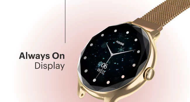 zopic Noisefit noise Diva Smartwatch for female woman girls 4-day long battery life Diamond Cut dial, Glossy Metallic Finish, AMOLED Display, Options, Female Cycle Tracker Smart (6)