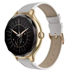 zopic Noisefit noise Diva Smartwatch for female woman girls pearl white color 4-day long battery life Diamond Cut dial, Glossy Metallic Finish, AMOLED Display, Options, Female Cycle Tracker Smart (2)