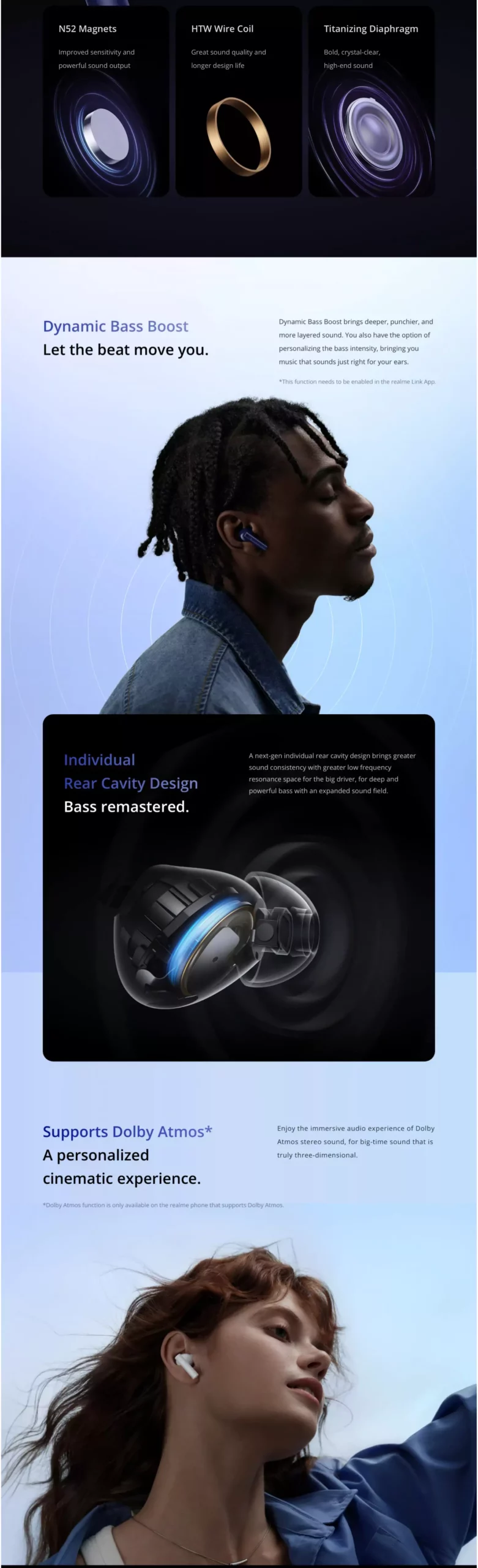 zopic realme buds air 5 Earbuds 38 hours of playtime crystal clear calls 50dB active noise cancellation 12.4mm mega titanizing driver dynamic bass boost bluetooth 5.3 (1)