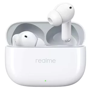 Zopic realme buds T300 Earbuds (1) white color 30dB ANC with 360 Spatial Audio Effect 40 Hours Battery Life Quad mic Call Noise Cancellation