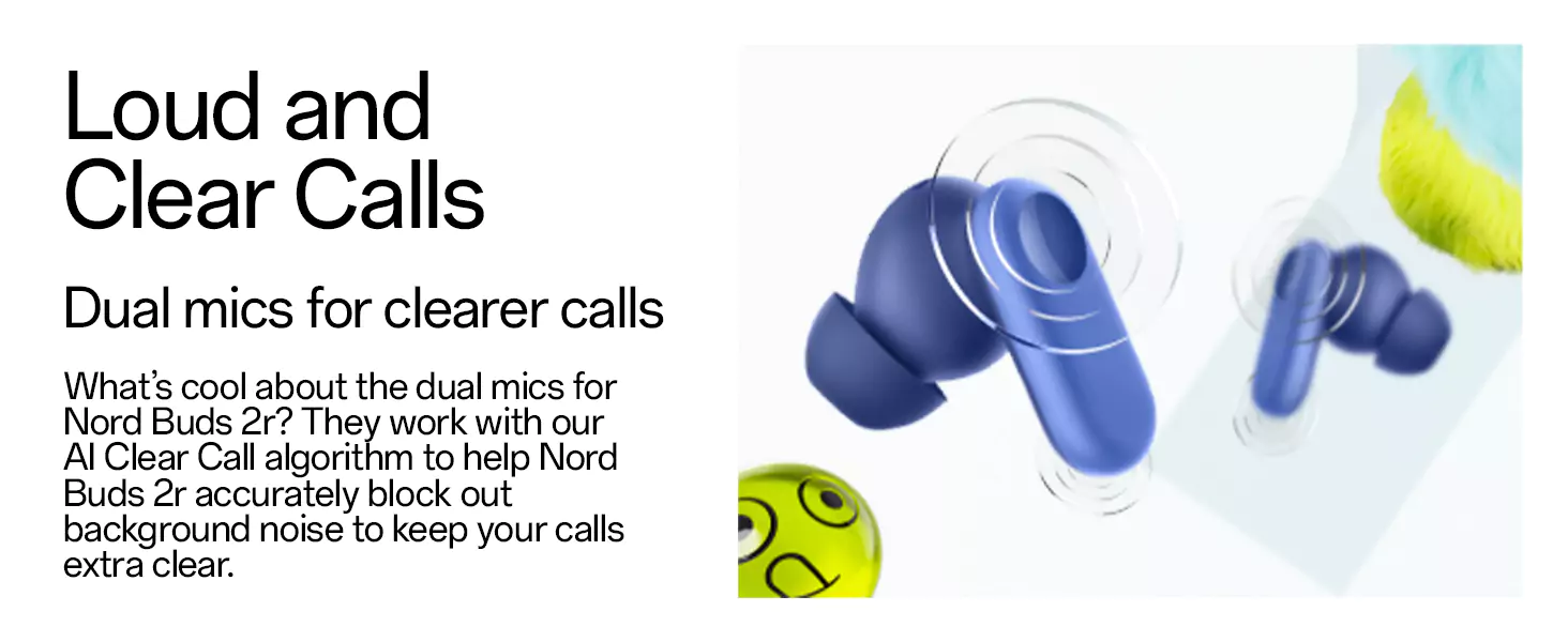 zopic OnePlus Nord Buds 2r Earbuds True Wireless in Ear Earphones with Mic, 12.4mm Drivers, PlaybackUpto 38hr case, 4-Mic Design, IP55 Rating