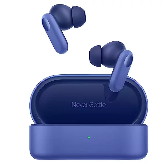 zopic OnePlus Nord Buds 2r Earbuds blue color True Wireless in Ear Earphones with Mic, 12.4mm Drivers, PlaybackUpto 38hr case, 4-Mic Design, IP55 Rating
