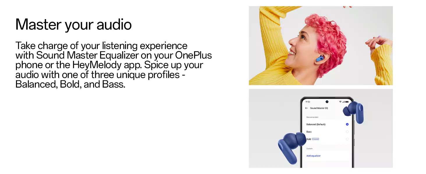 zopic OnePlus Nord Buds 2r Earbuds True Wireless in Ear Earphones with Mic, 12.4mm Drivers, PlaybackUpto 38hr case, 4-Mic Design, IP55 Rating