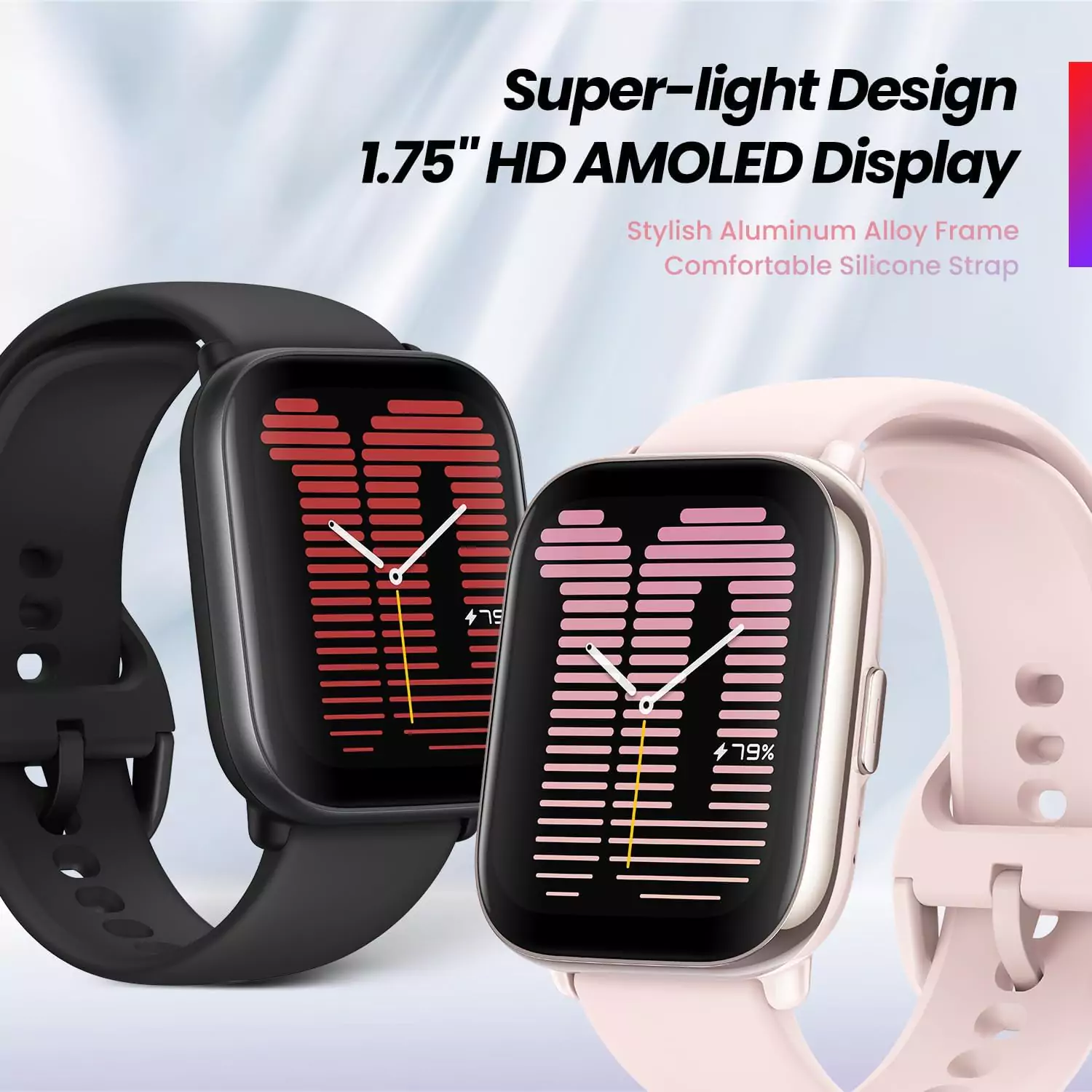 zopic Amazfit Active Smartwatch AI Fitness Exercise Coach, GPS, Bluetooth Calling & Music, 14 Day Battery, 1.75" AMOLED Display & Alexa Built-in, Fitness Watch for Android & iPhone