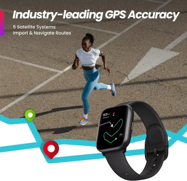 Amazfit Active Smartwatch AI Fitness Exercise Coach, GPS, Bluetooth Calling & Music, 14 Day Battery, 1.75" AMOLED Display & Alexa Built-in, Fitness Watch for Android & iPhone