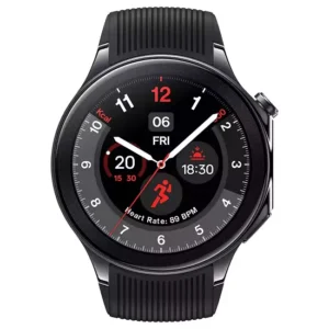 OnePlus Watch 2 Smartwatch (Black Color) Wear OS 4, Snapdragon W5 Chipset, Upto 100hrs battery life, Bluetooth Calling, 1.43’’ AMOLED Display, Stainless Steel & Sapphire Crystal build, Dual Frequency GPS, 5 ATM, IP68