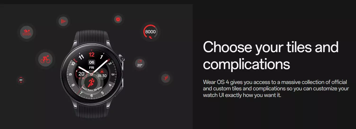 OnePlus Watch 2 Smartwatch Wear OS 4, Snapdragon W5 Chipset, Upto 100hrs battery life, Bluetooth Calling, 1.43’’ AMOLED Display, Stainless Steel & Sapphire Crystal build, Dual Frequency GPS, 5 ATM, IP68