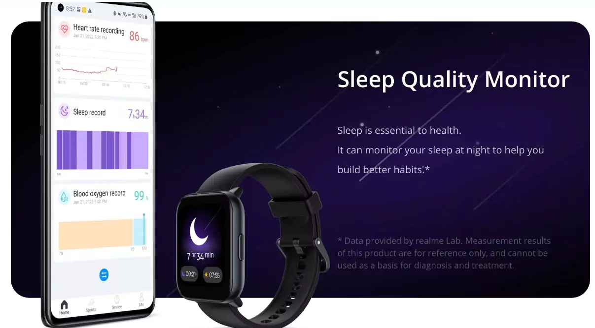 zopic realme TechLife Watch S100 Smartwatch 12 Days Battery Life, Blood Oxygen & Heart Rate Monitor, 1.69 HD Display with Temperature Sensor, 24 Sports Mode, IP68 (1)